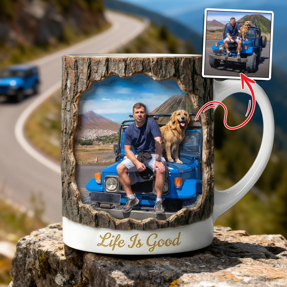 Off-Road Adventure Coffee Mug - Personalized Custom Photo Gift For Off-road Lovers 02HULU311225-Homacus