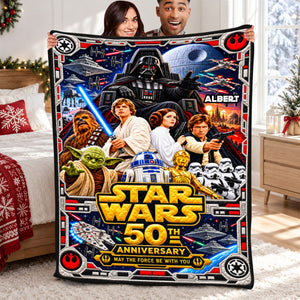 50 Years: The Cosmic Warrior Blanket - Personalized Gifts 01OHQN011026