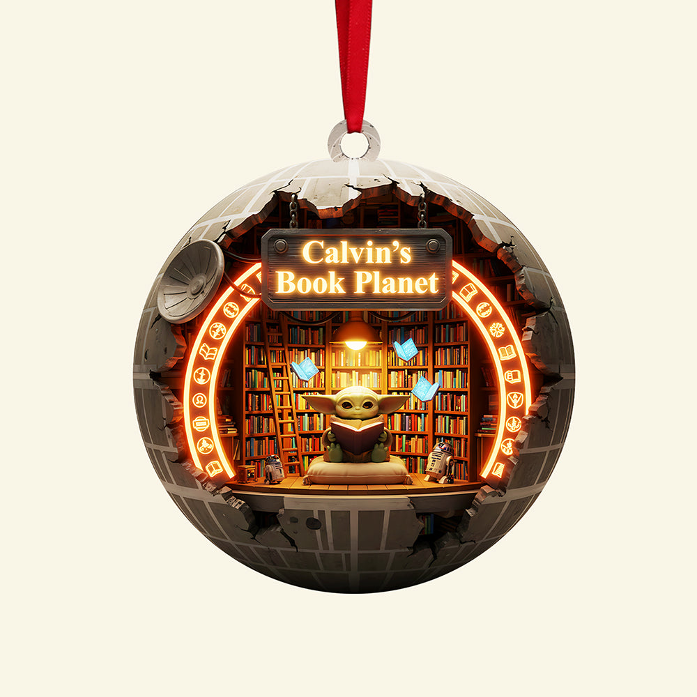Personalized Gifts For Christmas, Book Planet Acrylic Ornament 01kita041025-Homacus