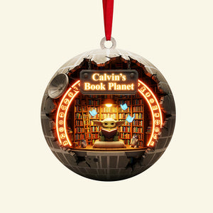 Personalized Gifts For Christmas, Book Planet Acrylic Ornament 01kita041025-Homacus