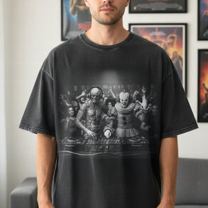 Villain Washed T-Shirt - Gifts For Horror Lovers 03naqn221225-Homacus