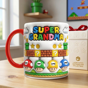 Retro Game Mom And Kids Coffee Accent Mug - Personalized Gifts For Mother's Day Coffee Mug 03NALU020426-Homacus