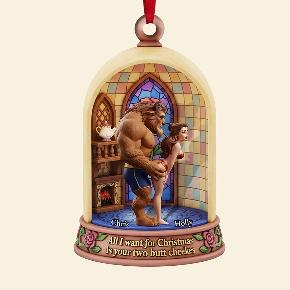 Naughty Couple Acrylic Christmas Ornament, Personalized Gifts For Couple 06ohta031125-Homacus