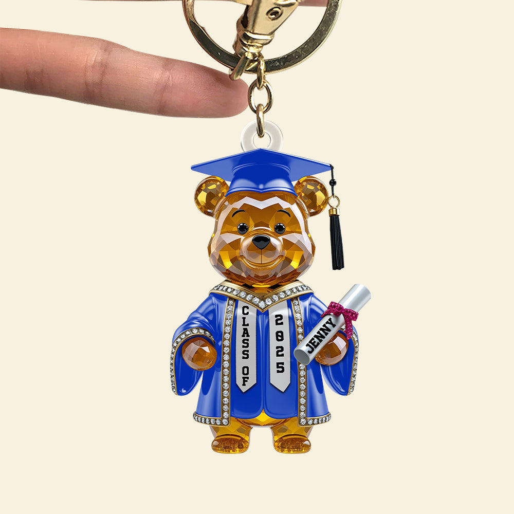 Bear Acrylic Keychain Personalized Gifts For Graduate Student 01natn230425-Homacus