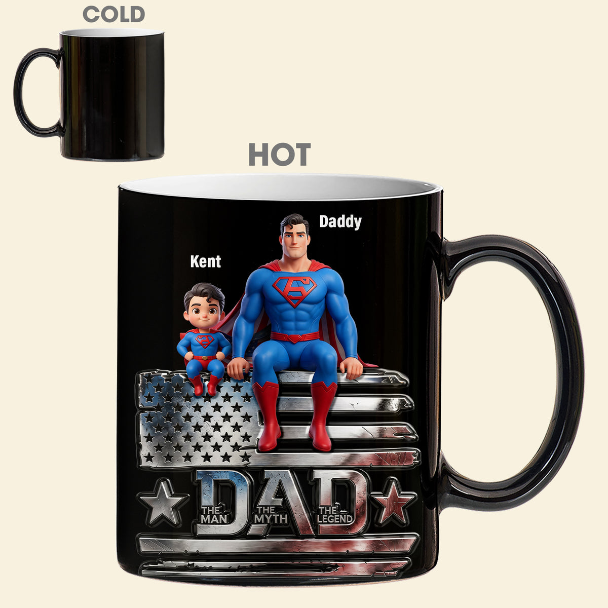 Proud American Dad Magic Mug, Personalized Gifts For Dads 03qhqn120526-Homacus