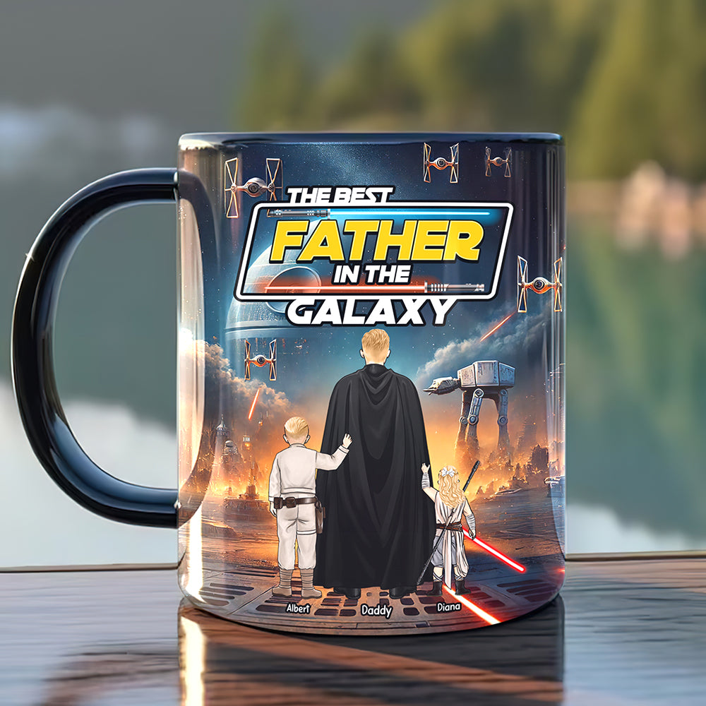 The Best Father In The Galaxy Coffee Mug - Personalized Gifts For Father 03XQQN250425HHHG-Homacus
