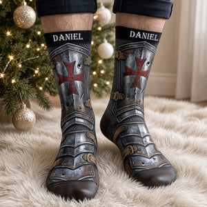 Faux Knight Templar Socks, Personalized Gifts 06qhdt170926