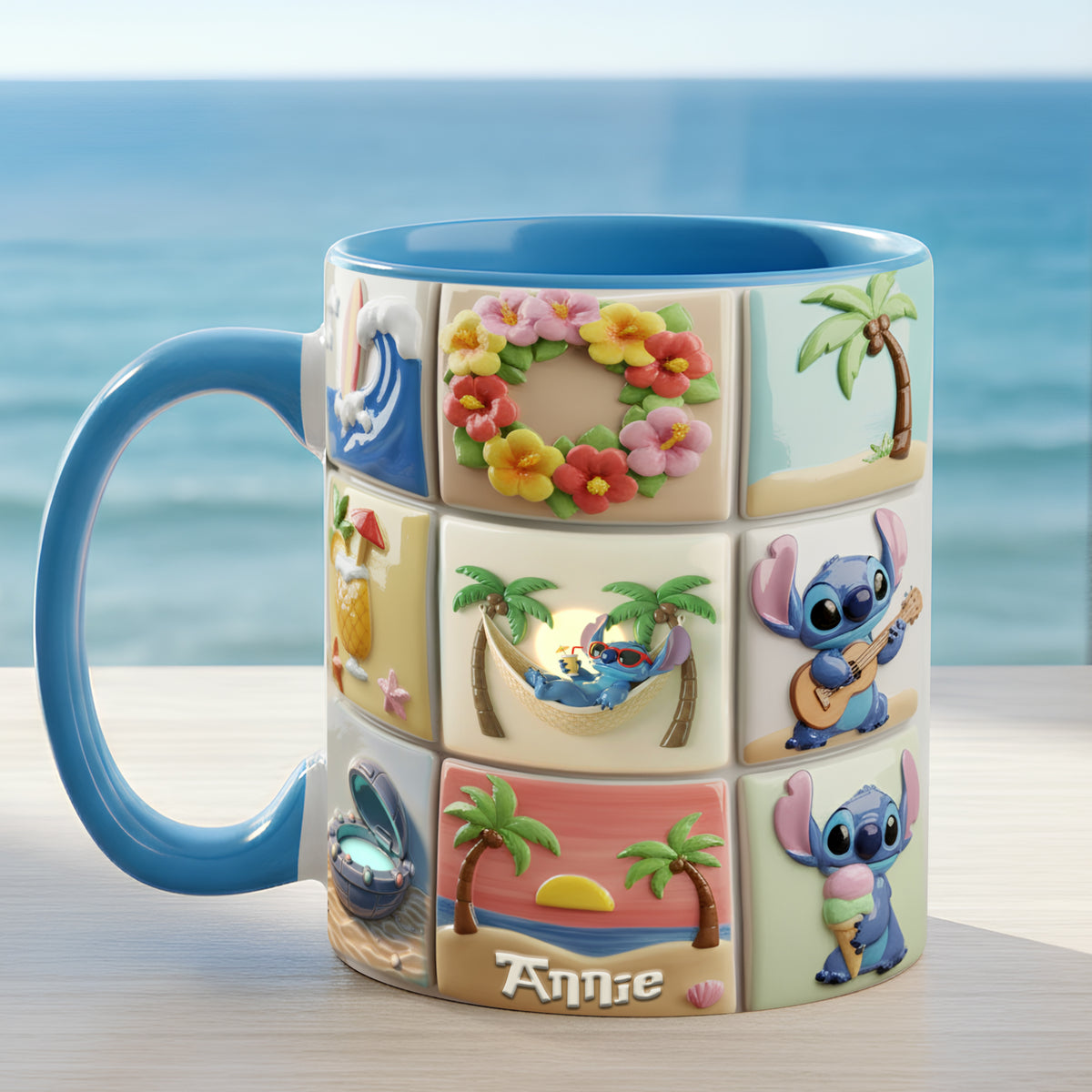 Tropical Vacation Scene Accent Mug - Personalized Gifts For Christmas 03TOLU3111025-Homacus