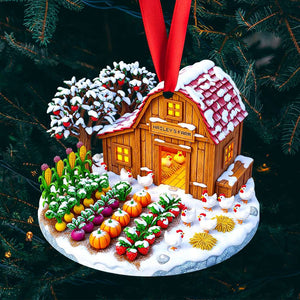 Farmhouse Christmas Ornament Personalized Gifts For Farmers 04NADT110825-Homacus