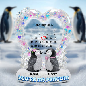 Penguin Couple Acrylic Plaque - Personalized Gifts For Couple 03toqn210625-Homacus