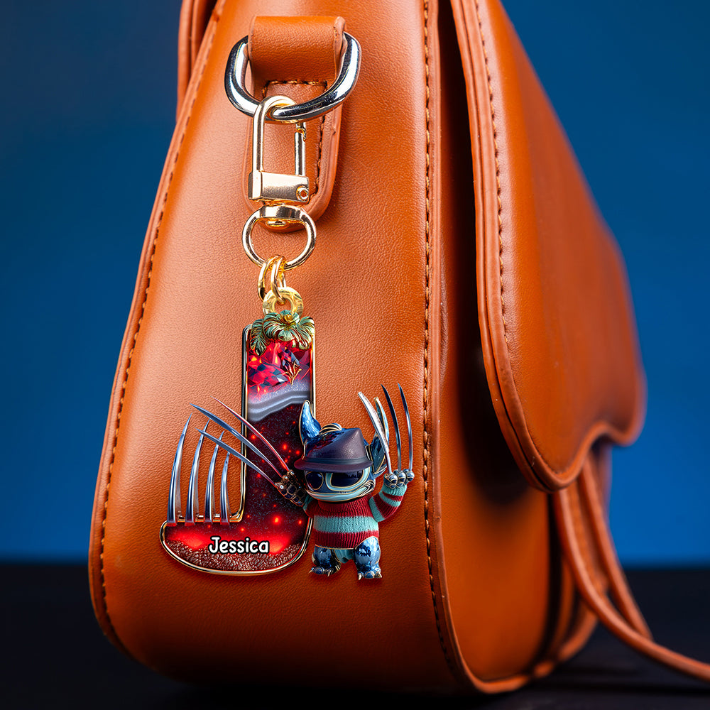 Cute Monster Letter Keychain - Personalized Halloween Gifts For Horror Lovers 03tgqn220825-Homacus