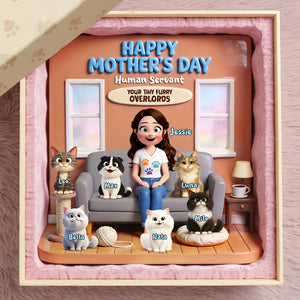 Cat Mom Acrylic Plaque - Personalized Gifts For Cat Lovers 02kita230226-Homacus