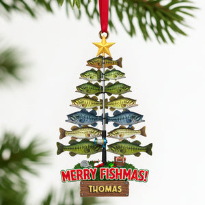 Fisherman's Fish Tree Ornament - Personalized Gifts For Fishing Lovers 03HULU111025-Homacus