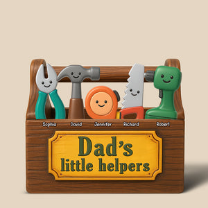 Daddy's Little Helpers Acrylic Plaque - Personalized Gifts For Father 01NAQN020525-Homacus