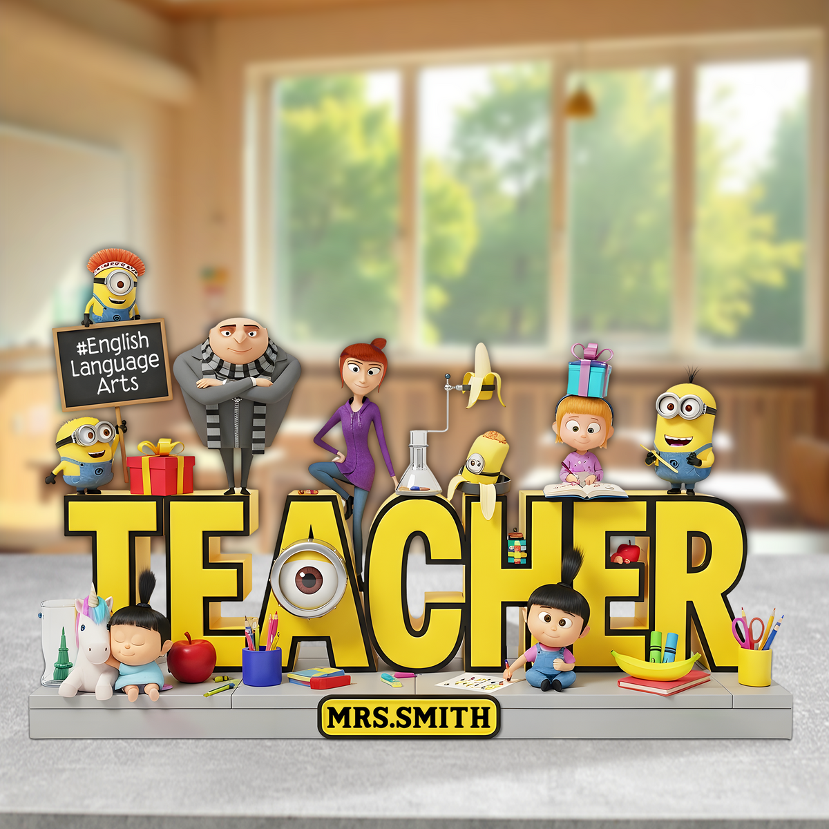 Cute Yellow Character Acrylic Plaque - Personalized Gifts For Teacher 05tgpu160625-Homacus
