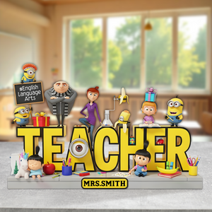 Cute Yellow Character Acrylic Plaque - Personalized Gifts For Teacher 05tgpu160625-Homacus