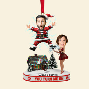 Fun Couple Electric Shock Ornament, Custom Photo Gifts For Couple 01qhtn151025-Homacus