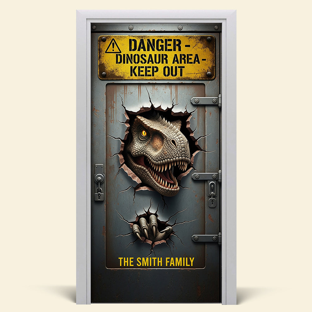 Fantasy World Door Cover - Personalized Gifts For Dino Lovers 04hyqn200825-Homacus