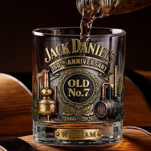 160th Anniversary Round Glass - Personalized Gifts For Drink Lovers 03KILU100326-Homacus