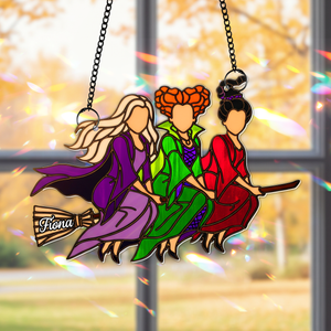 Enchanted Witches Trio Suncatcher - Personalized Christmas Gifts For Witch Lovers 02PGLU050825-Homacus
