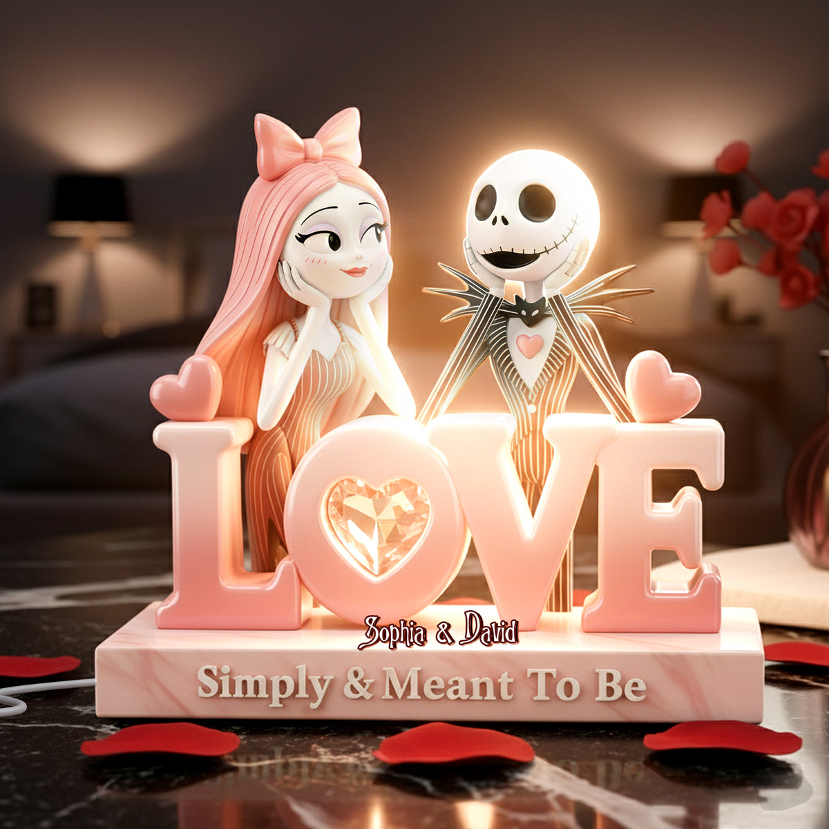 Simply & Meant To Be Light Box, Personalized Gifts For Couple 01PGLU091225