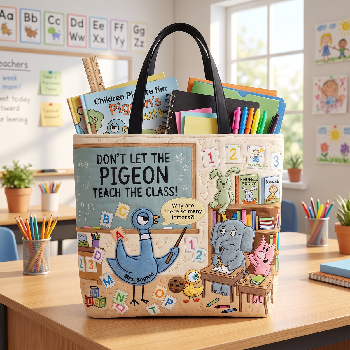 Cute Classroom Tote Bag - Personalized Gifts For Teacher 04naqn230726