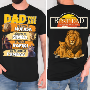 Lion Dad Shirt - Personalized Gifts For Dad 03HUPU060525-Homacus