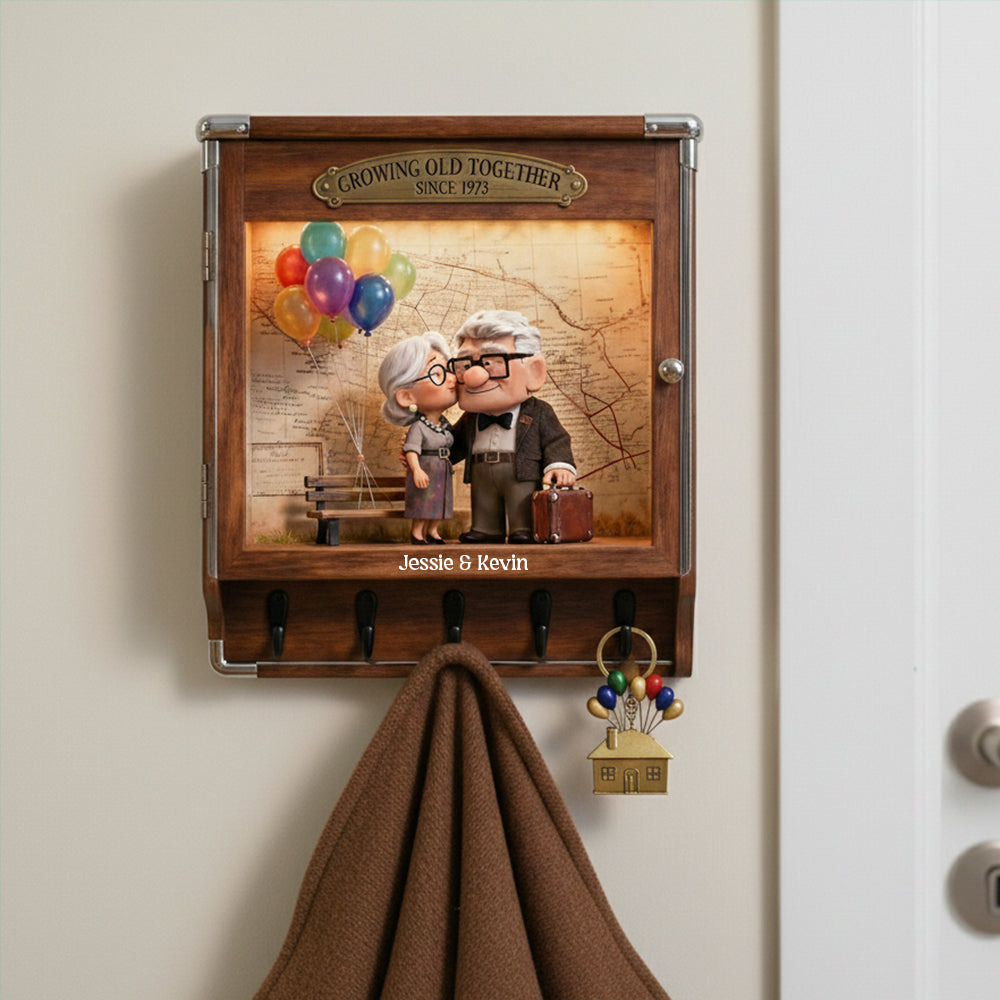 Old Couple Acrylic Key Hanger - Personalized Gifts For Couple 04tgta130126-Homacus