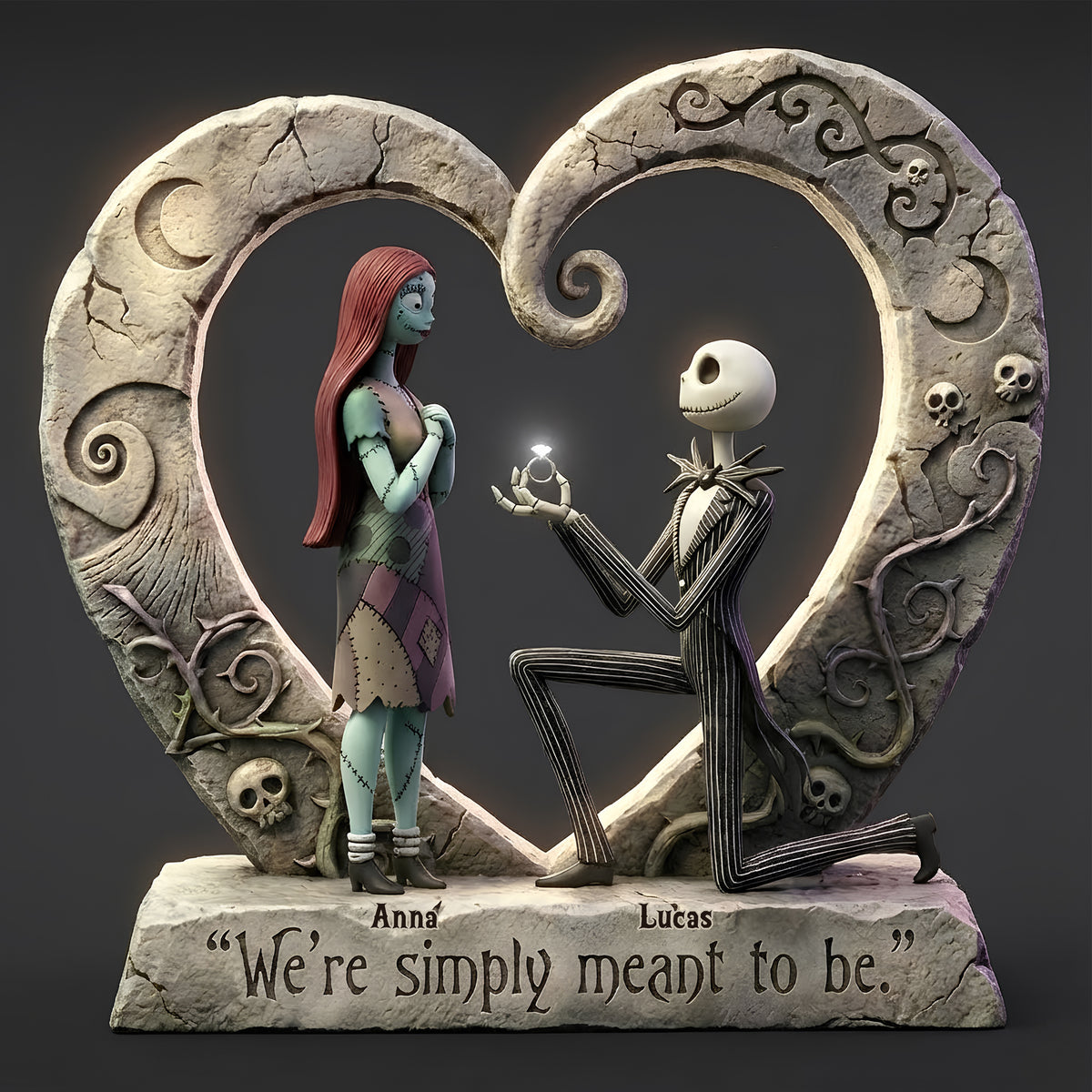 Gothic Proposal Couple Acrylic Plaque - Personalized Gift For Couples 05TOTN060126-Homacus