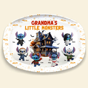 Horror Monsters Personalized Halloween Gifts For Mom/Grandma Plate 02pgtn110825-Homacus