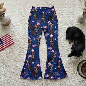 USA 250th Anniversary Flare Leggings - Custom Photo Gifts For Dog Lovers 04pgqn160326-Homacus