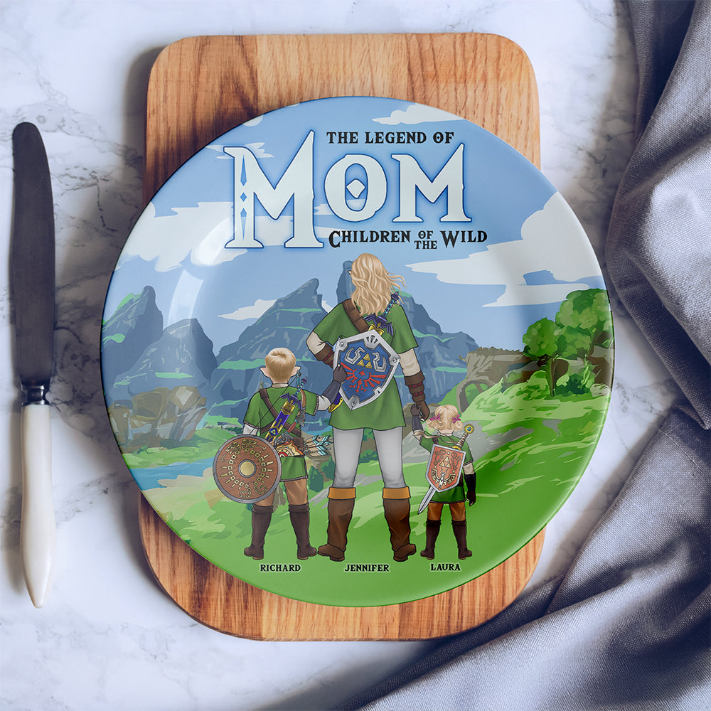 Personalized Gift For Mom Ceramic Round Plate Mother's Day The Legend Of Mom 05NAQN030425HG-Homacus