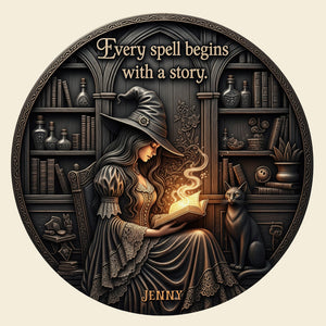 Spooky Metal Sign Personalized Gifts For Witch Lovers 02pgtn180725-Homacus