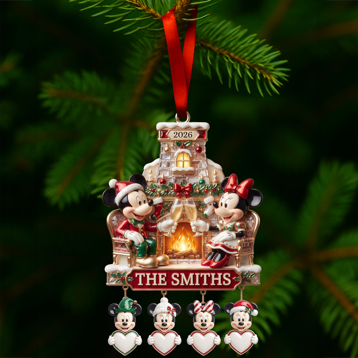 Warming Beside Fire Pits Acrylic Ornament - Personalized Christmas Gifts For Family 05tylu140826-Homacus