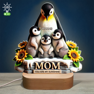 Penguin Mom Led Light - Personalized Gifts For Mom 03hupu230425-Homacus