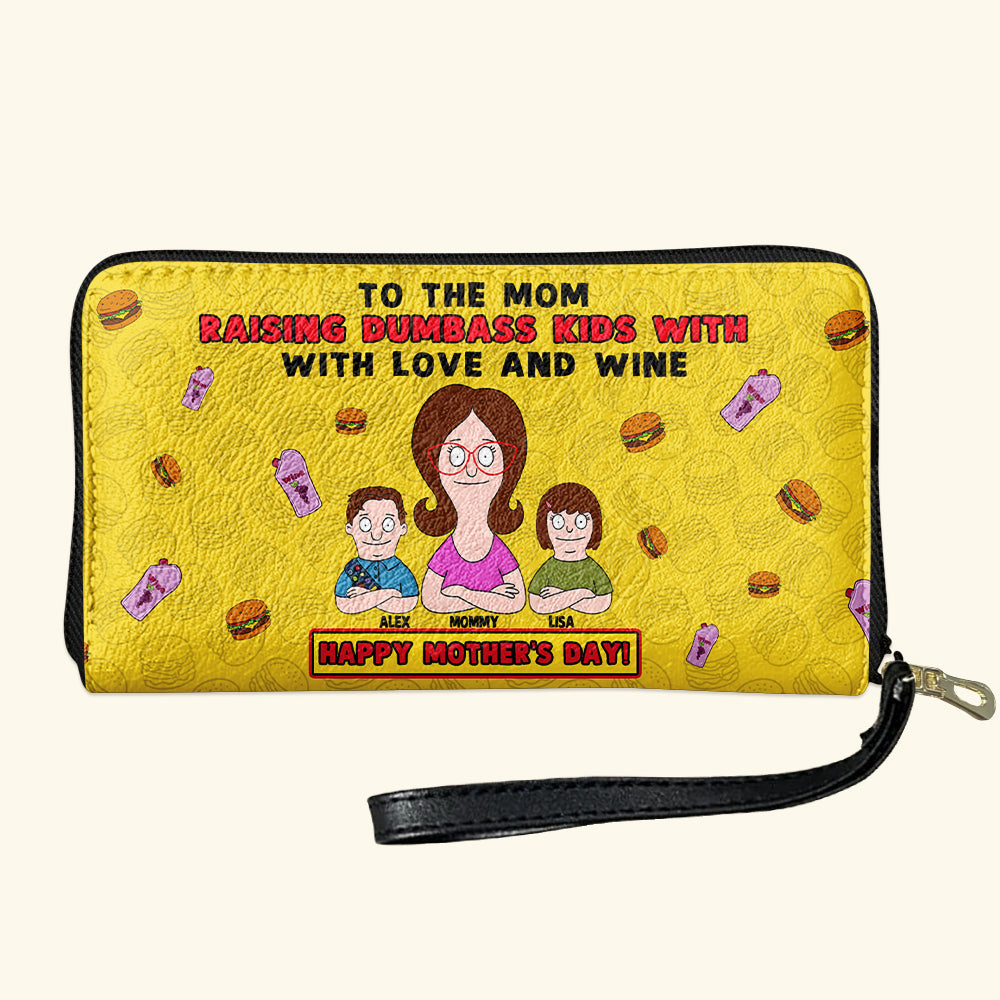 Personalized Gifts For Mom Twill Faux Leather Wallet Happy Mother's Day 05XQMH070325HG-Homacus