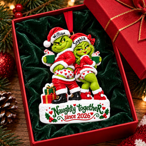 Furry Naughty Couple Ornament - Personalized Christmas Gifts For Couples 04tolu191026-Homacus