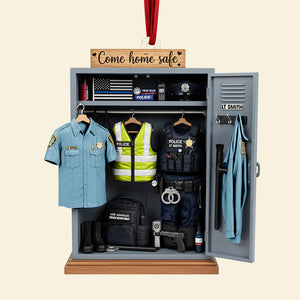 Police Locker Acrylic Ornament - Personalized Christmas Gifts For Officers 06qhqn040925-Homacus