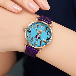 Cute Cartoon Mesh Strap Quartz Watch - Personalized Gifts For Cartoon Lovers 01namg230725-Homacus