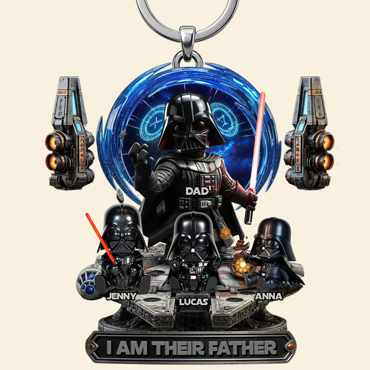 I Am Their Father Keychain - Personalized Gifts For Dad 04TODT110526-Homacus