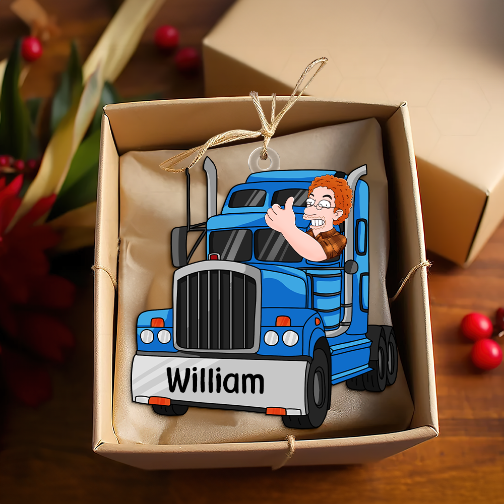 Personalized Gifts For Trucker Christmas Ornament 04acpu111124hg-Homacus