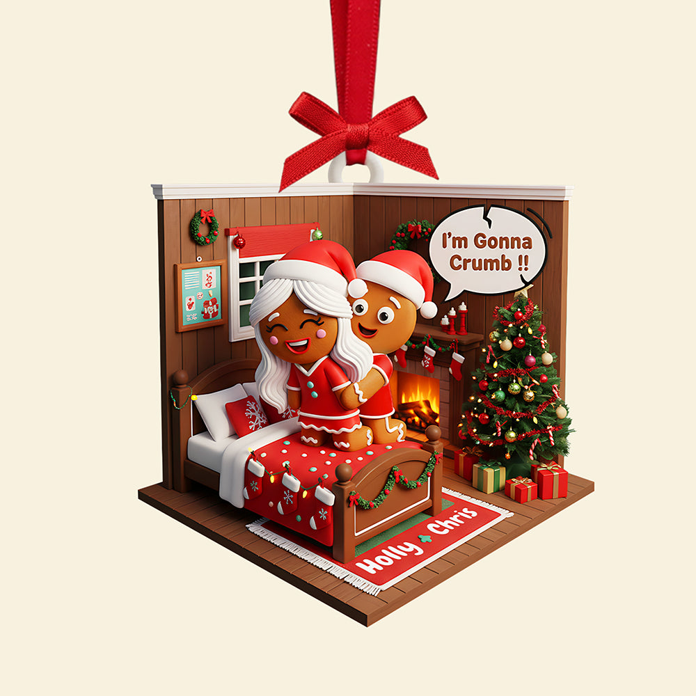 Gingerbread Couple Christmas Ornament, Personalized Gifts For Couple 03KITA160925-Homacus