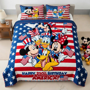 Proud American - Celebrated America 250th Anniversary Quilt Bedding Set 01tyqn260326-Homacus