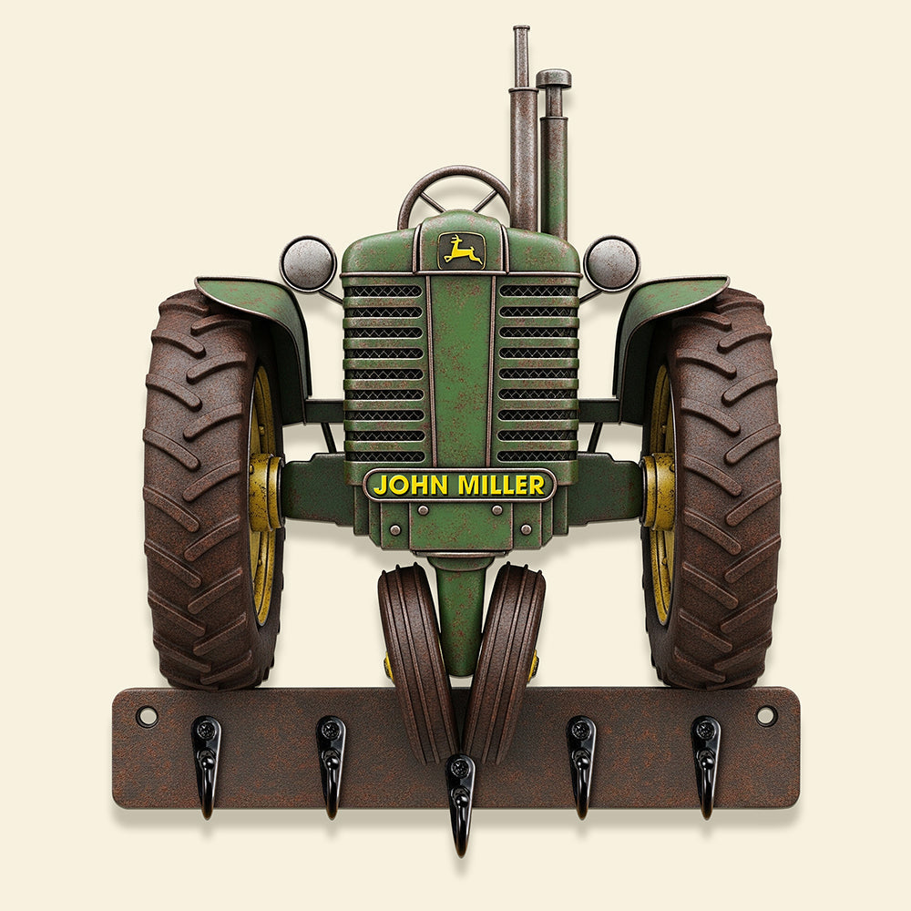 Tractor Key Hanger - Personalized Gifts For Farmers 04naqn280625-Homacus