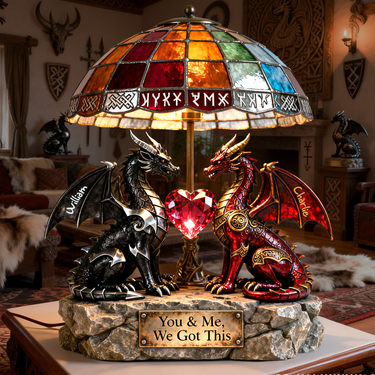 Viking Couple Light Box Personalized Gifts For Couple 05PGLU070226-Homacus