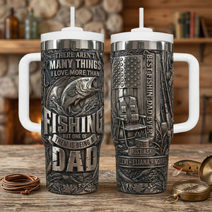 Bold Fishing Dad 40oz Tumbler With Handle, Personalized Gifts For Fishing Dad 05qhtn280426-Homacus