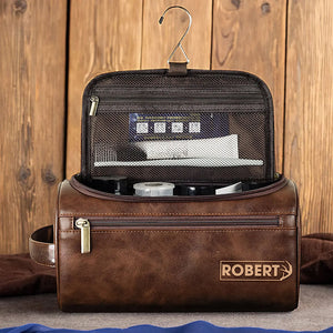 Hunting Men's Leather Toiletry Bag - Personalized Gifts 03huqn060325-Homacus
