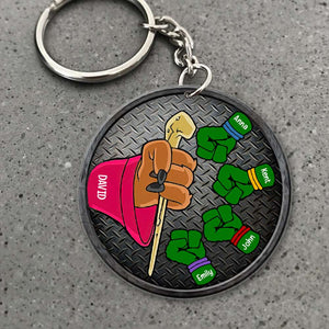 Personalized Gifts For Dad Keychain Fist Bump 05dnqn310523-Homacus