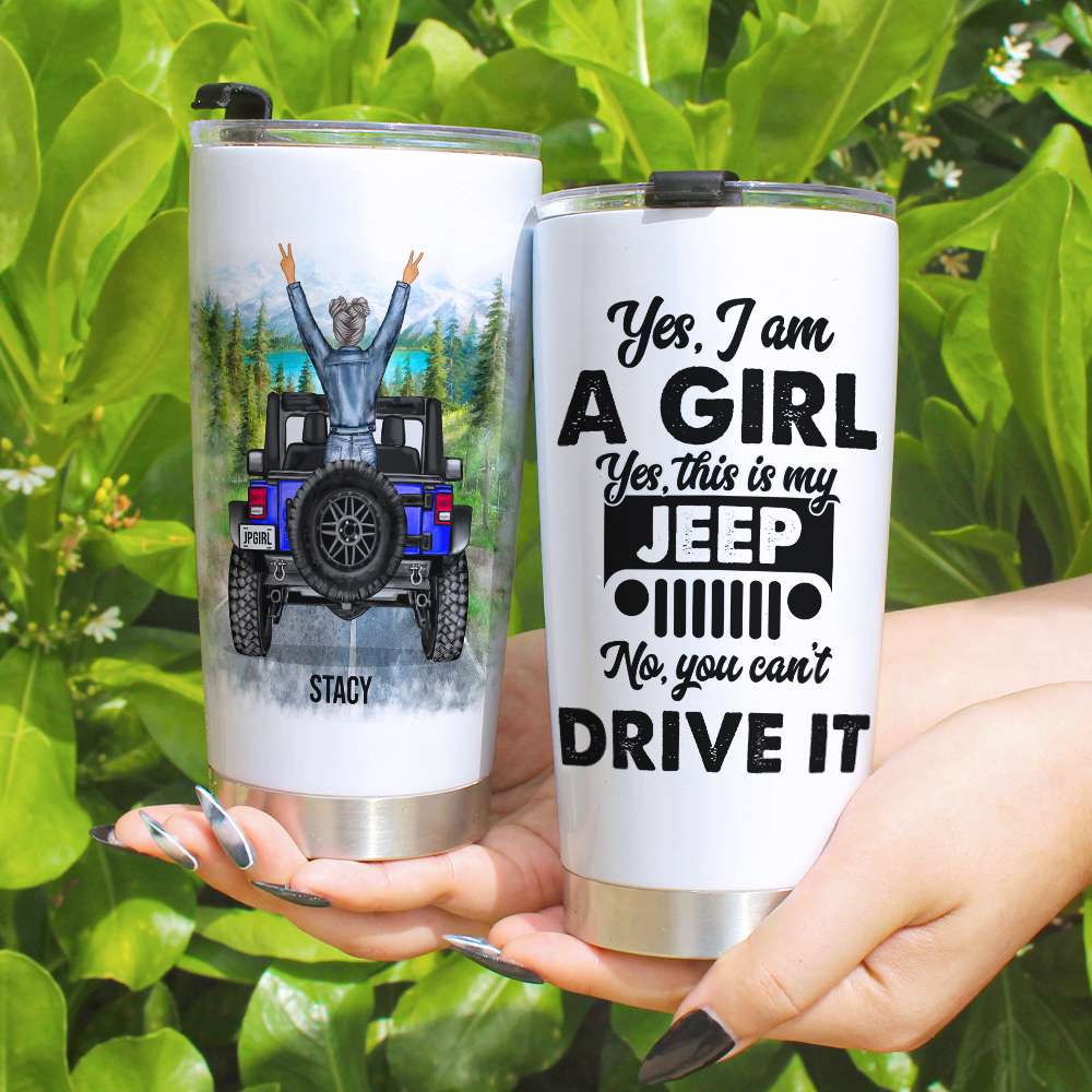 Travel Girl Tumbler Cup - Personalized Gifts-Homacus