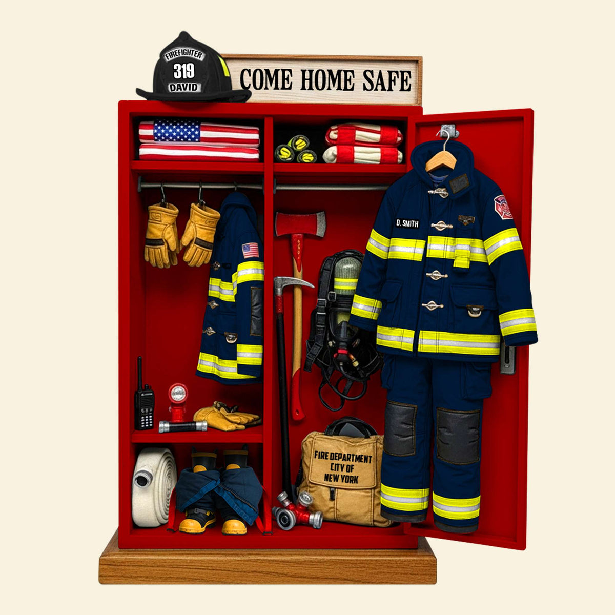 Firefighter’s Gear Locker Acrylic Plaque - Personalized Christmas Gifts For Firefighter 04QHTN060625-Homacus